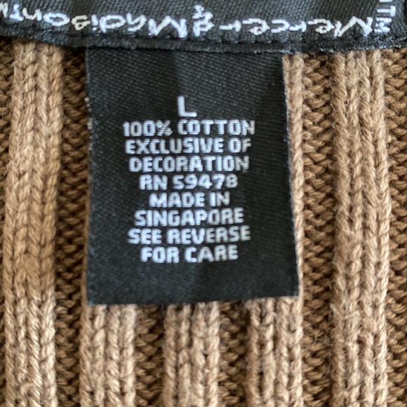 Mercer & Madison cotton ribbed pullover heavily embellished / embroidered sleeve - Picture 11 of 13